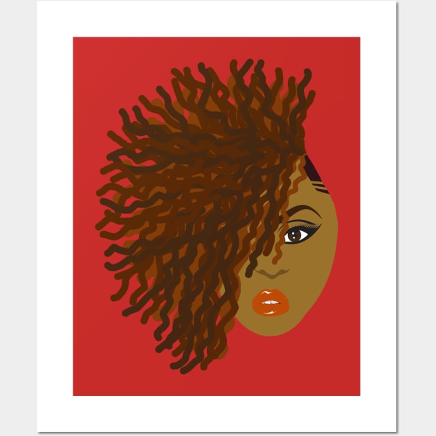 Reddish Brown Locs Natural Hair Wall Art by blackartmattersshop